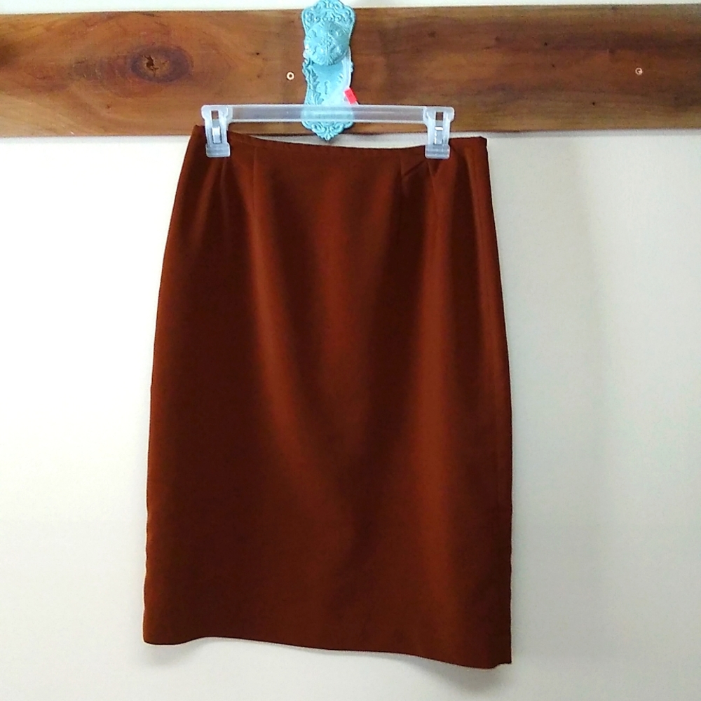 Brown pencil skirt 24" length
